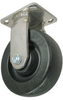 Stainless Rigid Caster - Black Polyolefin Wheel - Model 9 - SS-9PB4x2-R - Caster City, Inc.