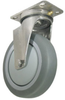 Stainless Swivel Caster - Gray Soft Rubber Wheel - Model 3 - SS-3RF3x1-1/4-S - Caster City, Inc.