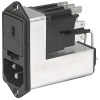 IEC Appliance Inlet C14 with Filter, Fuseholder 1-or 2-pole (5 x 20 mm or 6.3x32 mm, with or without voltage selector (series-parallel) -- CE - Image