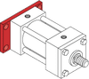 Series A Pneumatic Cylinder - Model A32 NFPA Style MF2 -- Blind Rectangular Flange Mounting - Image