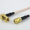 SMA Female to RA SMC Plug Cable RG-316 Coax in 72 Inch - FMC1328315-72 - Fairview Microwave Inc.