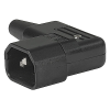 IEC Plug E, Cord Connector (Rewireable), Angled, max. Cable Diameter 8.5 mm -- 4733