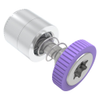 Captive Screw, M4 X 0.7, Press-in, TORX®, Knurled Purple Knob - 52-45-53-4-012 - Southco