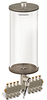 Clear View Multiple Feed Electro Lubricator, 1 gal Acrylic Reservoir, 8 Feeds, 1/8