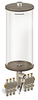 Clear View Multiple Feed Electro Lubricator, 1 gal Acrylic Reservoir, 6 Feeds, 1/4” OD Tube Outlets, 120V/60Hz - B4462-128AB0612061W - Oil-Rite Corp.