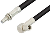SMB Plug Right Angle to SMB Jack Bulkhead Cable 12 Inch Length Using RG58 Coax, RoHS - PE34469LF-12 - Pasternack