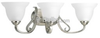 Three-Light Wall Bracket Light Fixture - P2883-09 - bulbs.com