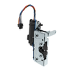 Rotary Push-to-Close Latch, Heavy Duty Size, Two Stage, 12 V Electronic Actuation with Switch, Perpendicular Lever, M6 Thread, Steel, Zinc Plate, Bright chromate -- R4-50-32-1EA1-10