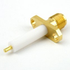 SMA Female (Jack) Connector Stub Terminal 2 Hole Flange (Panel Mount), Solder, Gold Plated Stainless Steel Body, Length 1.079 In - SC3772 - Fairview Microwave Inc.