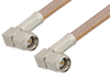SMA Male Right Angle to SMA Male Right Angle Cable 36 Inch Length Using RG400 Coax - PE3713-36 - Pasternack
