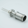 MS Series, Multipin Feedthrough, 4 Pins, 700 Volts, 10 Amps per Pin, 0.062″ Dia Conductors, w/ Air-side Connector, 1.33″ Conflat Flange - A3513-1-CF - MPF Products, INC.