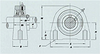 TB / UCPA Tapped Base Pillow Blocks -- TB10 - Image