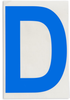 Brady Toughstripe B-514 Blue Indoor Polyester Letter Label - 6 in Width - 8 in Height - 8 in Character Height - Printed Msg = D - 121713 - 754473-70928 - R. S. Hughes Company, Inc.