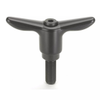 Clamp Handle; Threaded Stud, T-Shape, Steel -- MAT-THP301 - Image