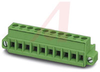 Terminal Block; 16 Pos.; 12 A, 250 V; Green; Pitch 5.08 mm; Screw; RoHS - 70055212 - Allied Electronics, Inc.