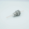 Power Feedthrough, 1000 Volts, 25 Amps, 2 Pins, 0.050″ Copper Conductors, 1.0″ Baseplate Bolt - A0505-1-BP - MPF Products, INC.