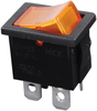 Switch, Rocker, Dpst, 9A, 125Vac, Amber; Switch Operation Nkk Switches - 09X8815 - Newark, An Avnet Company