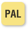 Yellow PAL Tape Label