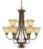 3711-9 CB Mid. Chandeliers-Glass Up - 442962 - Capital Lighting, Inc.