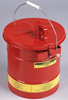 Justrite Red Coated Steel 5 gal Safety Can - 16 in Height - 15 in Overall Diameter - 697841-04527 - 697841-04527 - R. S. Hughes Company, Inc.