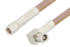 SMC Plug to SMC Plug Right Angle Cable 12 Inch Length Using RG400 Coax, RoHS - PE34496LF-12 - Pasternack