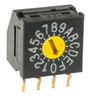 SW ROTARY DIP HEX COMP 100MA 5V - FR01FC16H-06XL - NKK Switches