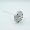 Power Feedthrough, 5000 Volts, 28 Amps, 2 Pins, 0.094″ Molybdenum Conductors, 2.75″ Conflat Flange - A0279-5-CF - MPF Products, INC.