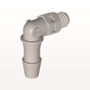 Threaded Elbow Connector, Barbed, Natural - ME5 - Qosina Corp.
