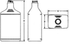 PET and HDPE Plastic Bottles -- BRICKYARD OBLONG-PVC-1 Liter-453201-28-400