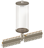 Clear View Multiple Feed Manual Lubricator, 1 gal Acrylic Reservoir, 24 Feeds, 1/4” OD Tube Outlets - B4463-128AB241W - Oil-Rite Corp.