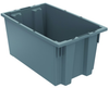 Akro-Mils 0.76 ft, 5.69 gal 60 lb Gray Industrial Grade Polymer Stackable Tote - 18 in Length - 11 in Width - 9 in Height - 35185 GREY -- 35185 GREY - Image