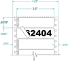 Piggyback Address Label - Pinfeed, Black peel-here - 162404 - Western Numerical Control