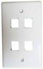 4 Port Wall Plate for Keystone -- 68PL-A4 - Image