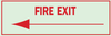 Brady Bradyglo B-324 Polyester Rectangle Green Emergency & Fire Exit Sign - 14 in Width x 5 in Height - Glow in the Dark - TEXT: FIRE EXIT - 80234 - 754476-80234 - R. S. Hughes Company, Inc.