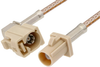 Beige FAKRA Plug to FAKRA Jack Right Angle Cable 36 Inch Length Using RG316 Coax - PE38757I-36 - Pasternack