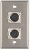 Wall Plate, 2 XLRF Connectors, 1 Gang -- 7940 - Image