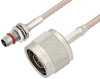 Slide-On BMA Plug Bulkhead to N Male Cable 24 Inch Length Using RG316 Coax - PE3C4945-24 - Pasternack