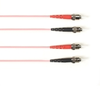 1-m, ST-ST, 50-Micron, Multimode, Plenum, Pink Fiber Optic Cable - FOCMP50-001M-STST-PK - Visual Sound, Inc.