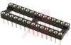 Socket, DIP;Open;4-Finger;28 Pos.;Solder;0.3In.;30muIn. Gold;50V;3A;-25 to 85deg - 70206187 - Allied Electronics, Inc.