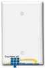 Leviton 1-Gang Oversized No Device Blank Wallplate - 86114 - TelephoneStuff.com