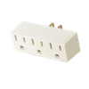 3 Outlets Polarized Grounding Adapter with Indicator Light, 2-Prong to 3-Prong White - 5502 - Suzhou Ele Mfg Co., Ltd.