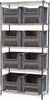Shelving, Wire Shelving Kit, 18x36x74, 8 Bins - AWS183613018G - Akro-Mils, Inc.
