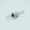 Power Feedthrough, 1000 Volts, 8 Amps, 4 Pins, 0.050″ Nickel Conductors, 1.18″ QF / KF Flange - A0499-1-QF - MPF Products, INC.