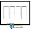 Leviton 4-Gang Element Screwless Snap On Wallplates - D0312 - TelephoneStuff.com