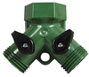 Plastic Dual Shutoffs Garden Hose Valve - Image