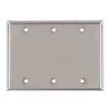 3-Gang Blank Wall Plates, Stainless Steel Standard Size Polished Finish - 43SBS - Suzhou Ele Mfg Co., Ltd.