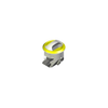 Novibra Push-to-Close Latch, Type 2 , Plastic, White Body, Diamond Brass Cup, White Handle - MP-02-103-747 - Southco
