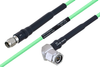 Temperature Conditioned SMA Male to TNC Male Right Angle Low Loss Cable 100 cm Length Using PE-P160LL Coax - PE3M0185-100CM - Pasternack