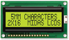 Display, Alphanumeric, 16X2, Yellow/grn; Character Count X Line Midas - 03AC3457 - Newark, An Avnet Company