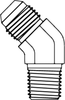 JIC to Pipe Elbow 45° -- 2503-02-02 - Image